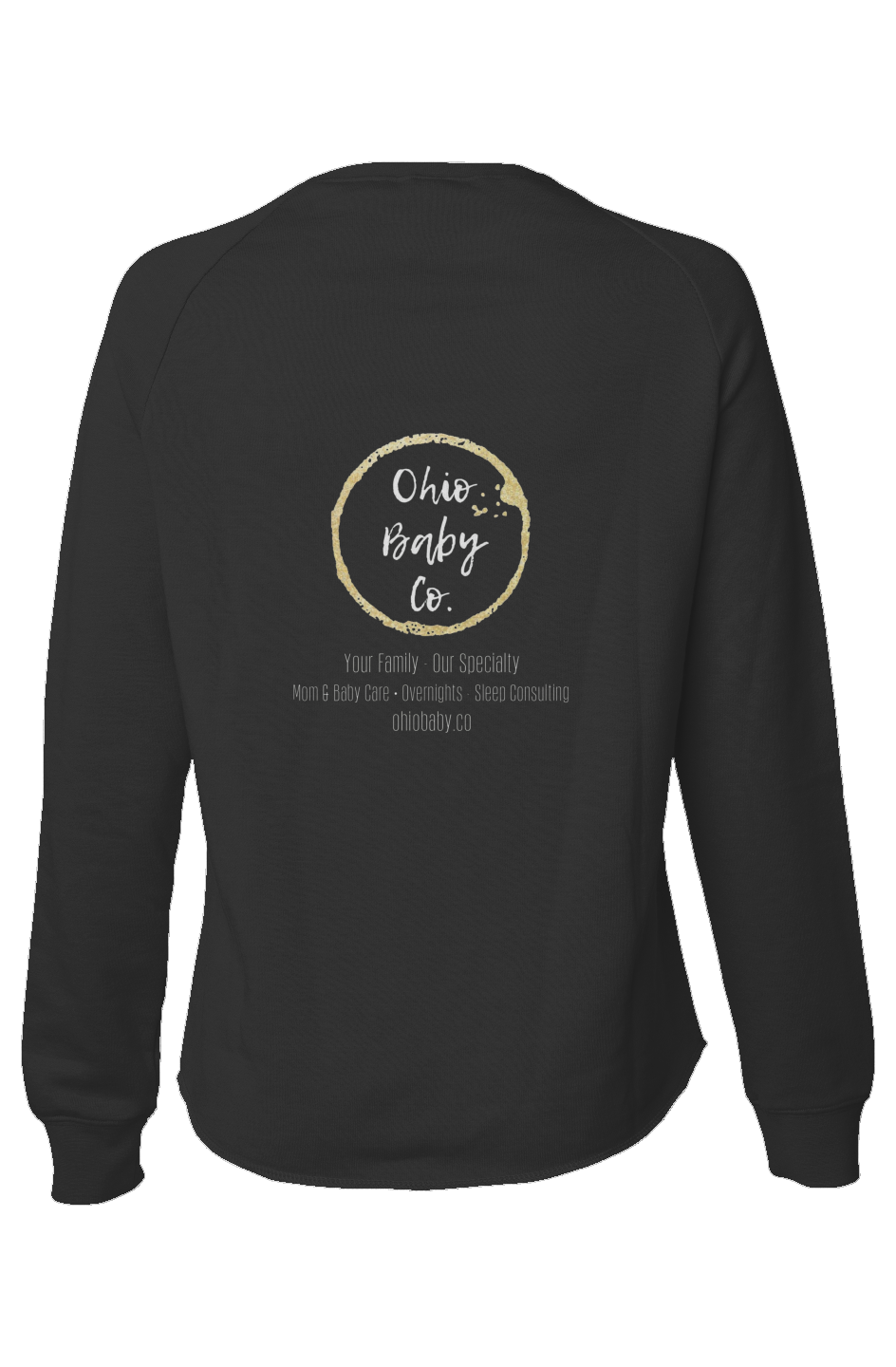 Ohio baby co crewneck-white logo