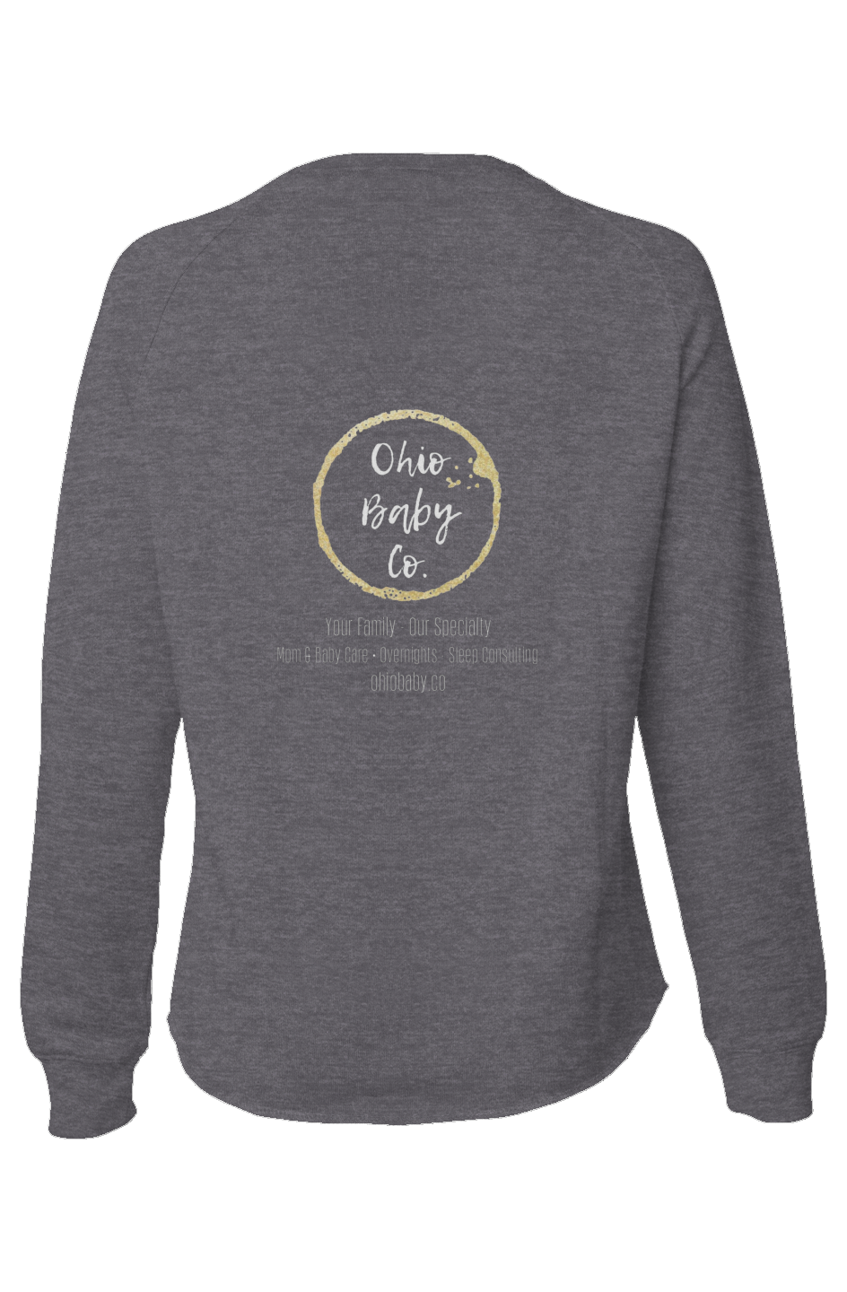 Ohio baby co crewneck-white logo