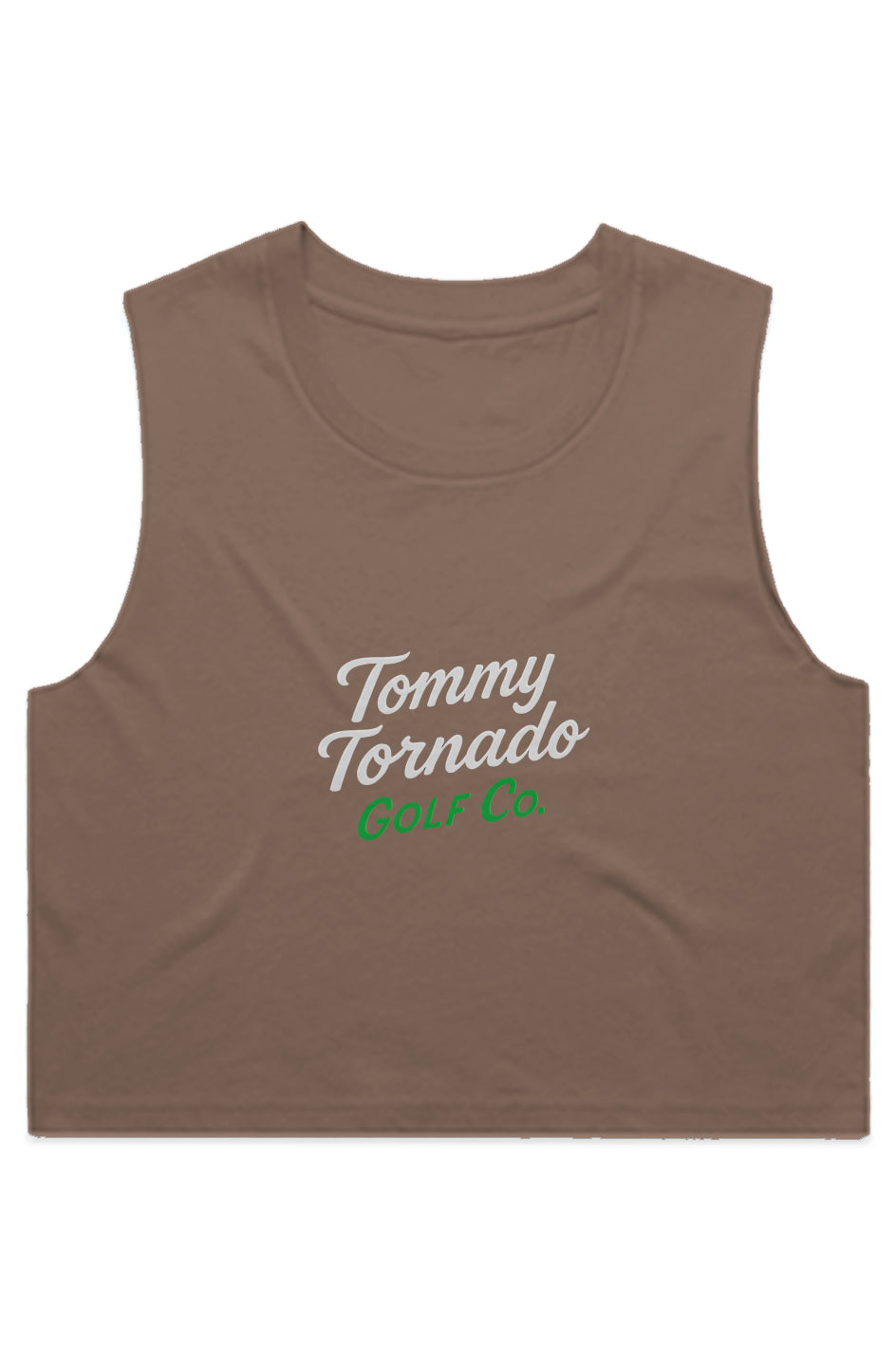 Twister Crop Tank- White Logo