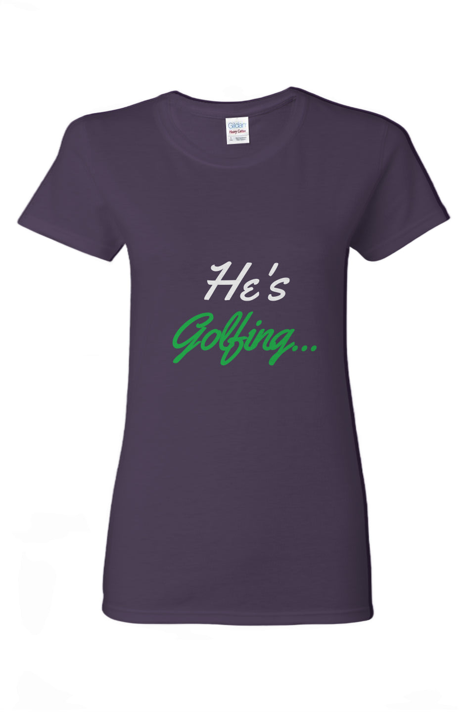 He's Golfing Tee- White Logo