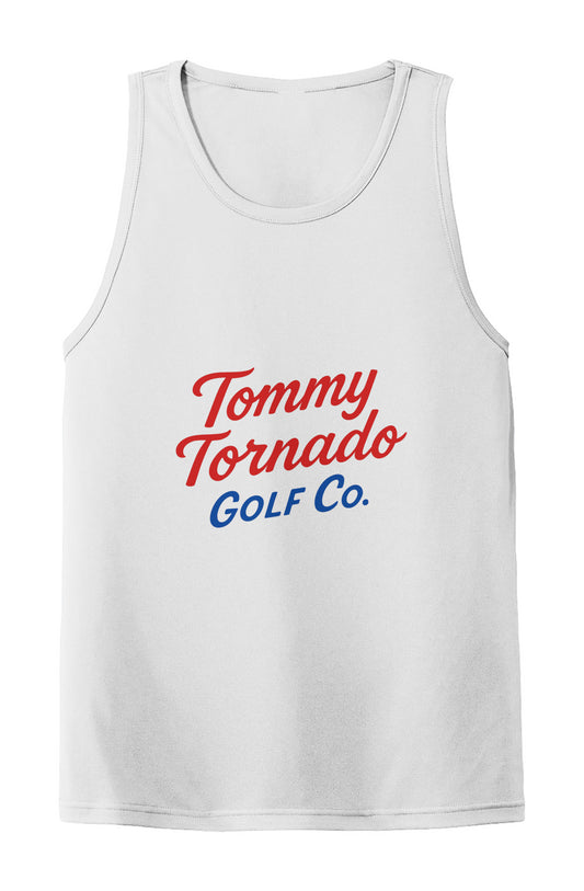 United by Fairways – Red, White & Blue Script Tank
